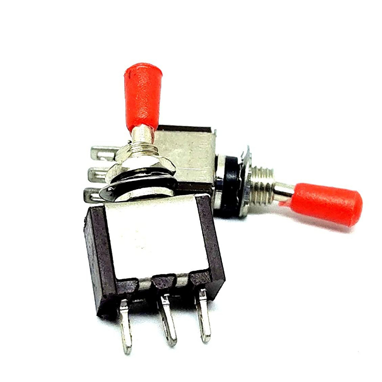 Saklar Togel Mini 1x3 / Toggle Switch on off 3 Pin Merah