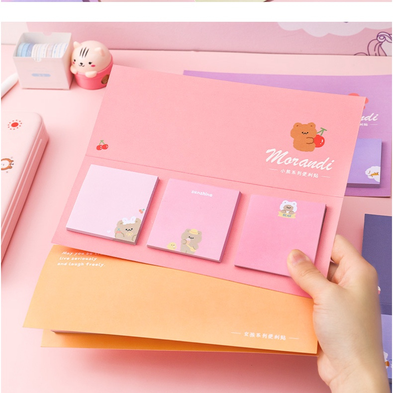 Sticky Notes Lucu Korea 3 in 1 Bear Cute Animal Imut Lucu Korea