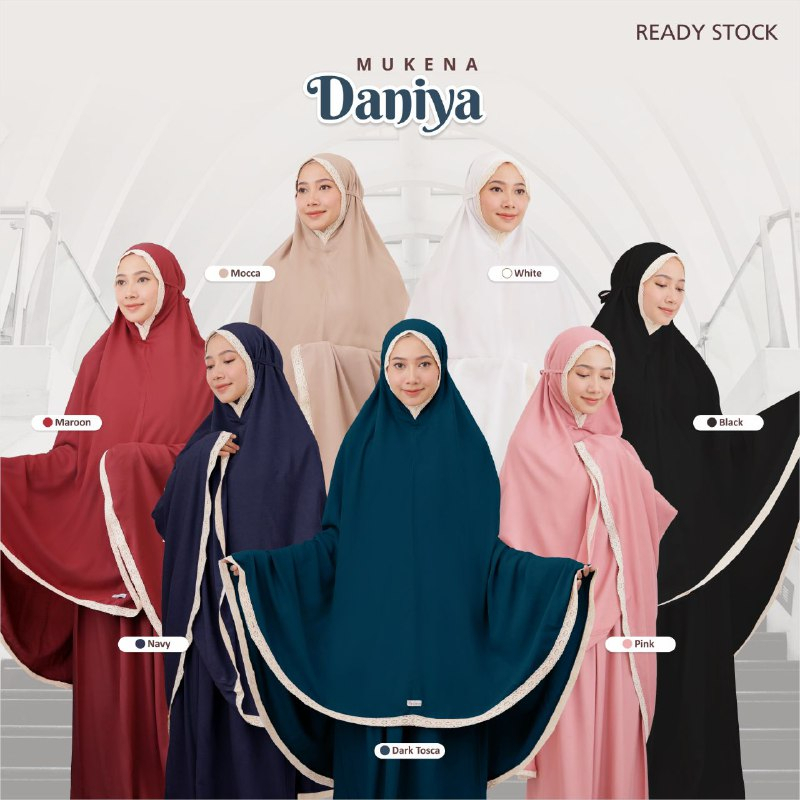 MUKENA DANIYA BY KHIMARA/mukena polos/mukena adem/mukena rayon