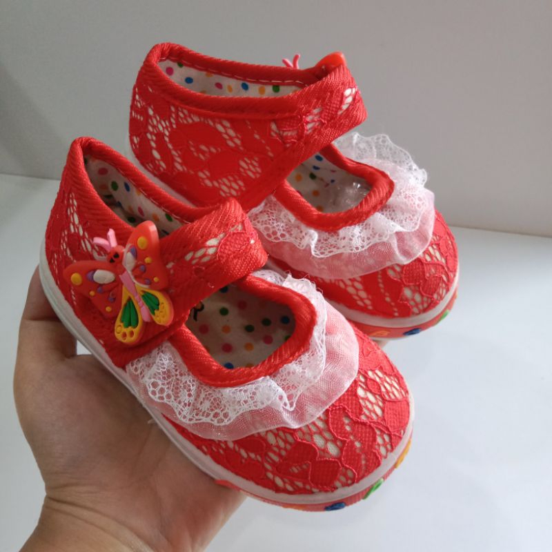 SEPATU ANAK CEWEK BAYI PREWALKER MOTIF CANTIK