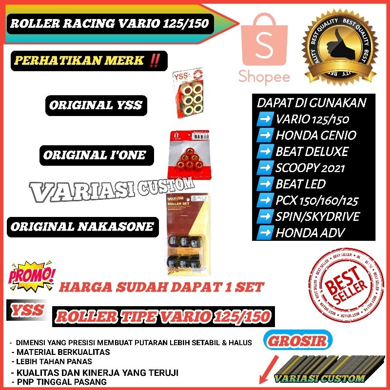 Roller Roler vario 150 Vario 125 PCX ADV Genio Beat Deluxe Scoopy 2021 8 9 10 11 12 13 Gram Gr Racing I One Original