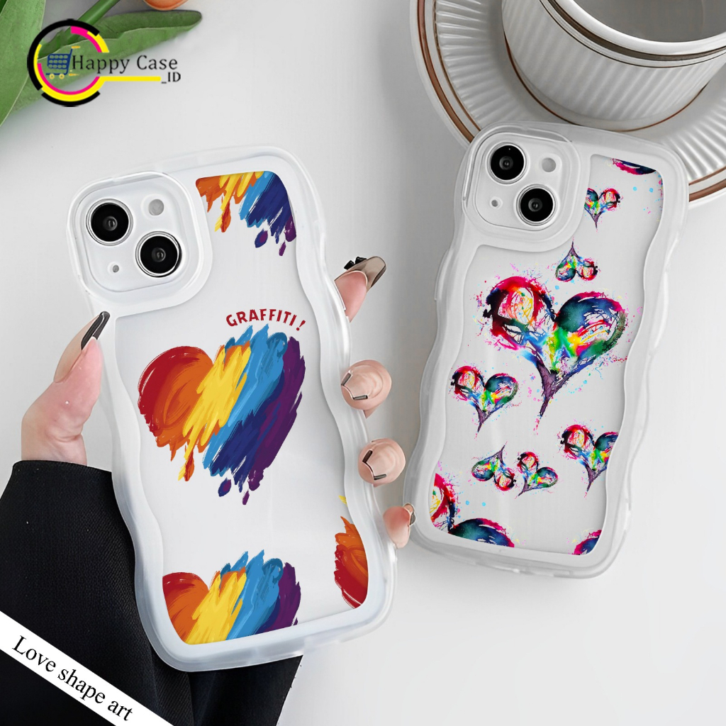 SOFTCASE SILIKON GELOMBANG BENING CUSTOM LOVE FOR A03 CORE A10 A11 A20 A21S A16 A16E A37 A52 A53 Y21