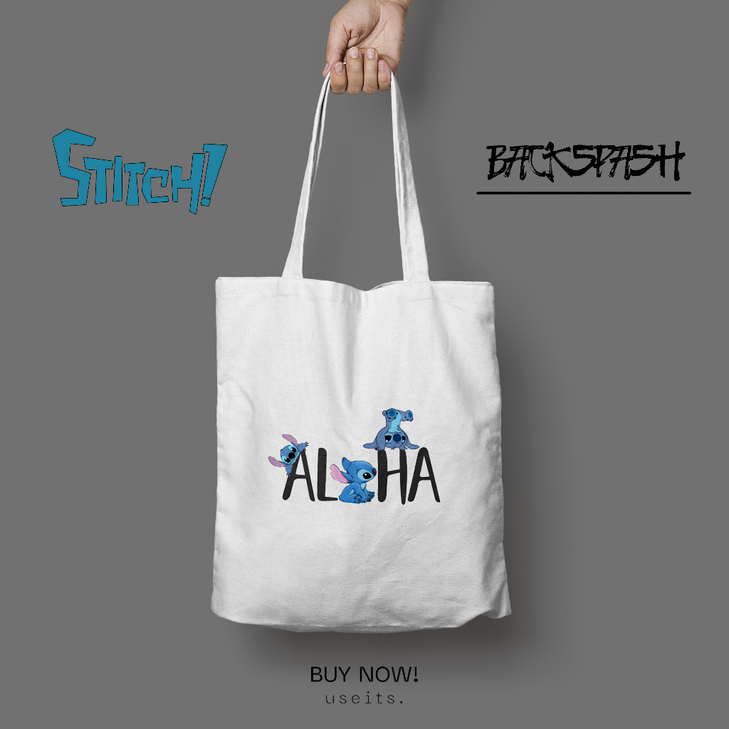 Totebag Tas Stitch Lucu Pria Wanita - STITCH