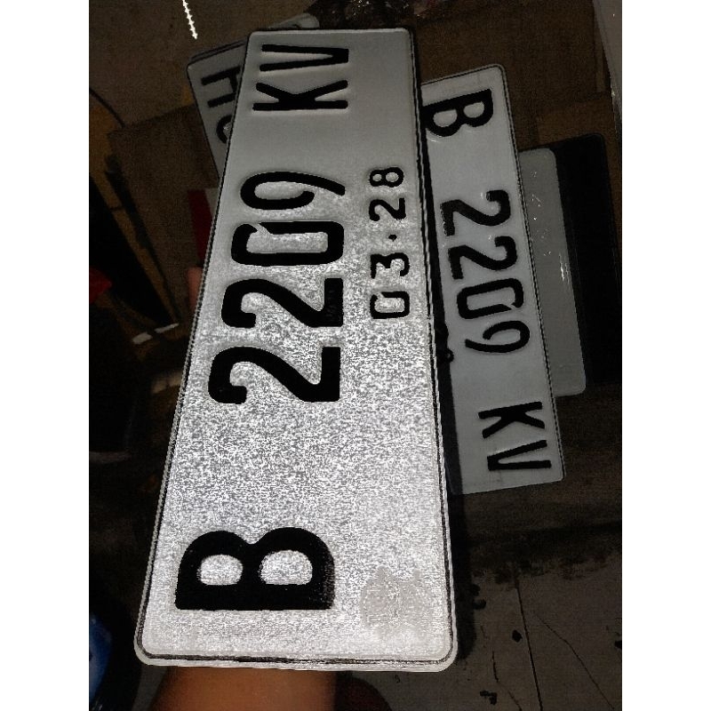 plat nomor MOBIL font nopil/BARU + bahan ORIGINAL