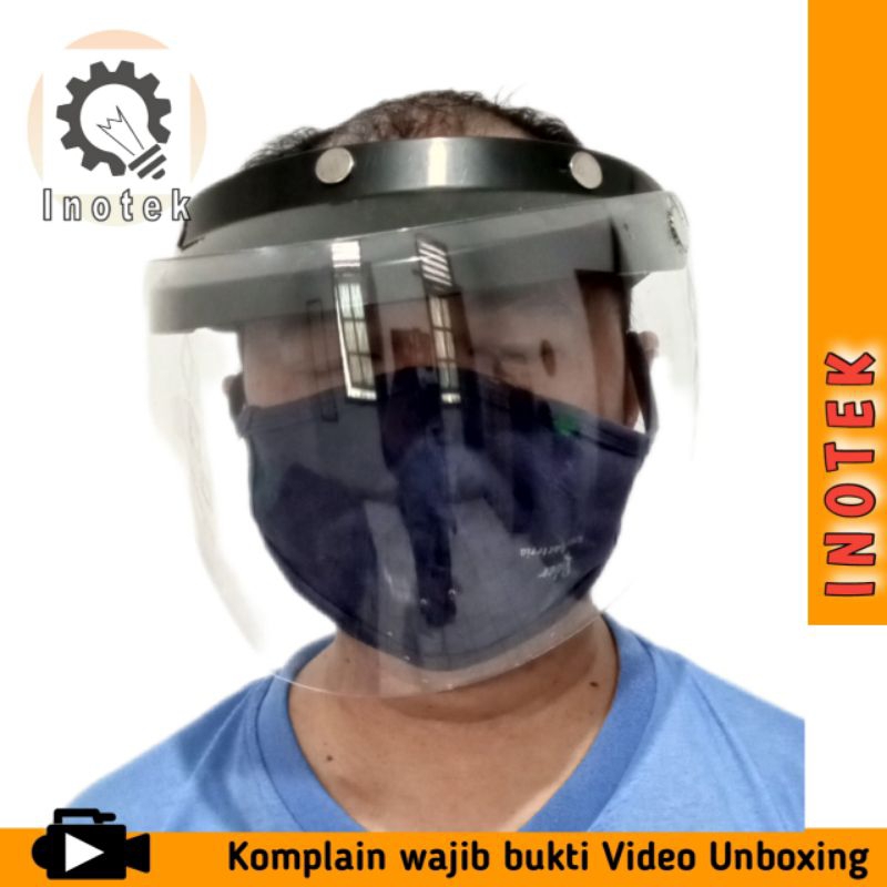 APD Pelindung Wajah faceshield face shield dari serpihan material gerinda bobok tembok