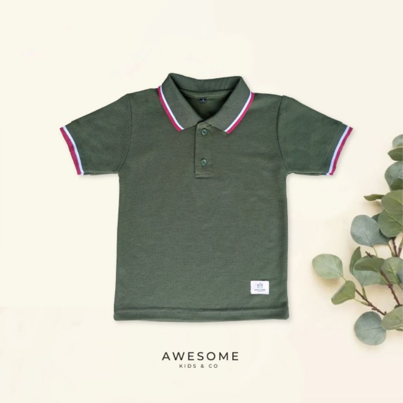 KAOS POLO STRIPE BY AWESOME