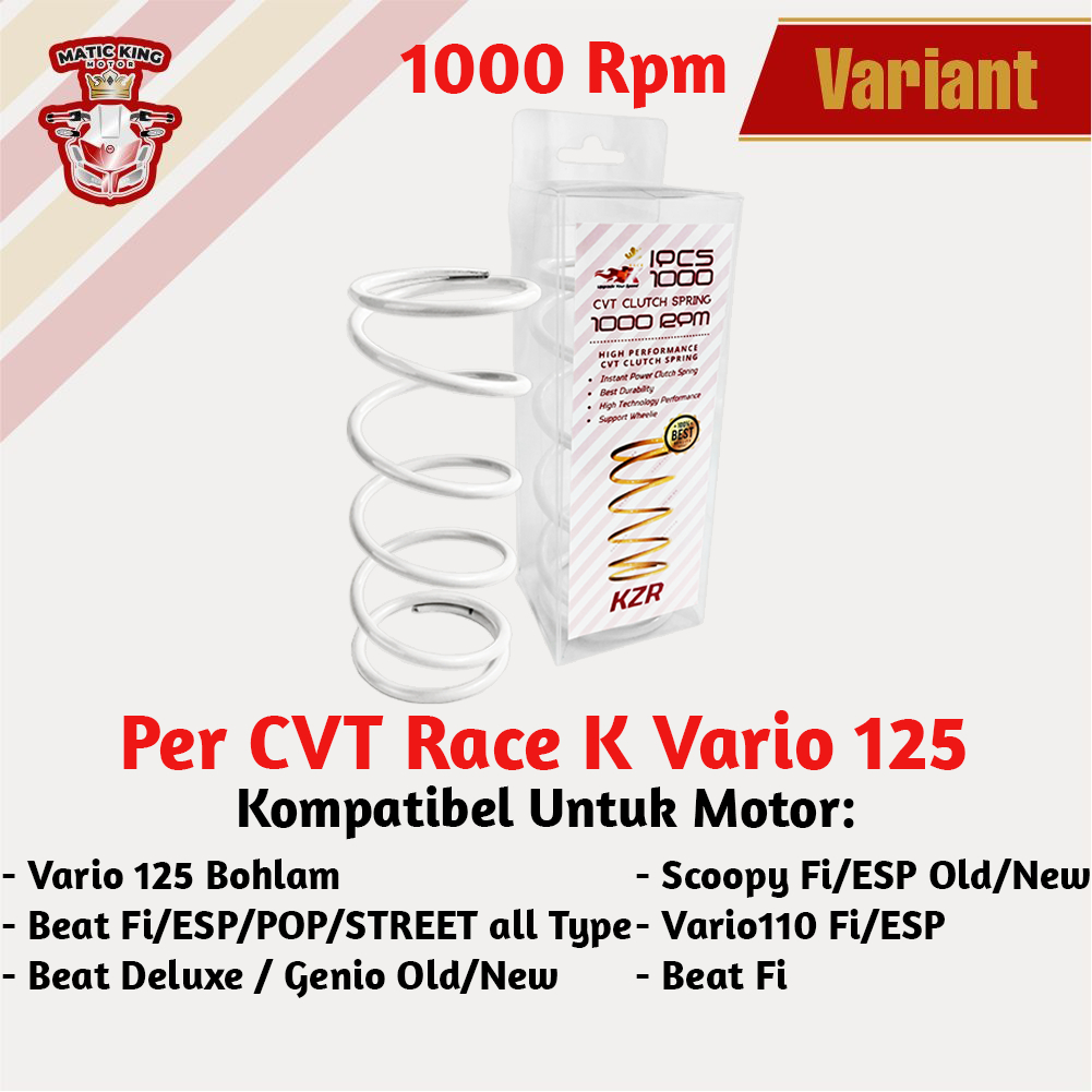 Per CVT Puli Pully Racing KVB KVY Vario Beat Scoopy Spacy Karbu 110 Race K 1000 RPM