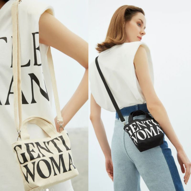 GENTLEWOMAN MICRO CANVAS BAG / GENTLEWOMAN MINI BAG / TAS FASHION VIRAL BANGKOK / TAS WANITA IMPORT