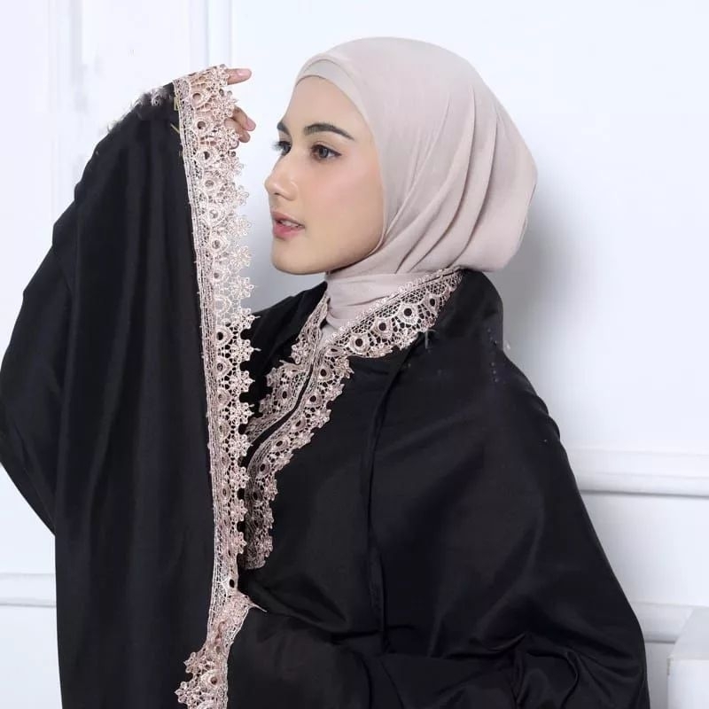 Mukena dewasa 2 in1 misella JUMBO katun polos renda MEWAH free tas