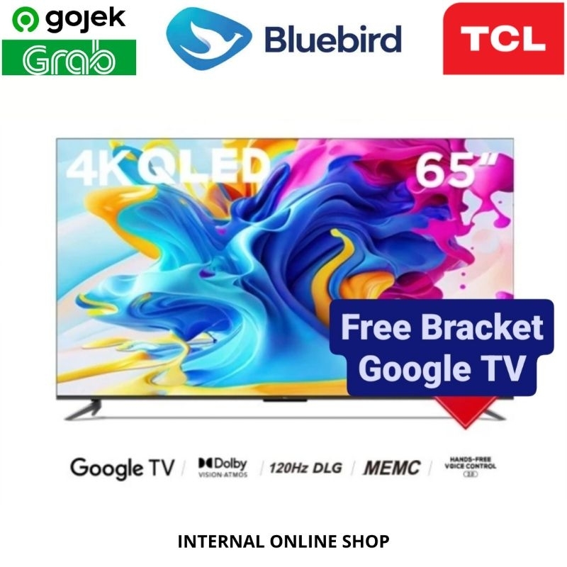 TCL 65C645 Smart TV 65 Inch QLED Google TV 4K UHD HDR10+ Garansi Resmi