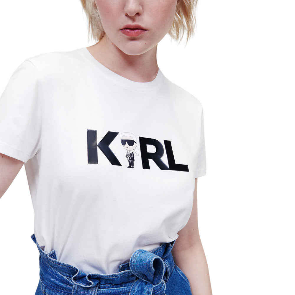 Krl Lagerfeld K/Ikonik 2.0 K Logo T-Shirt White