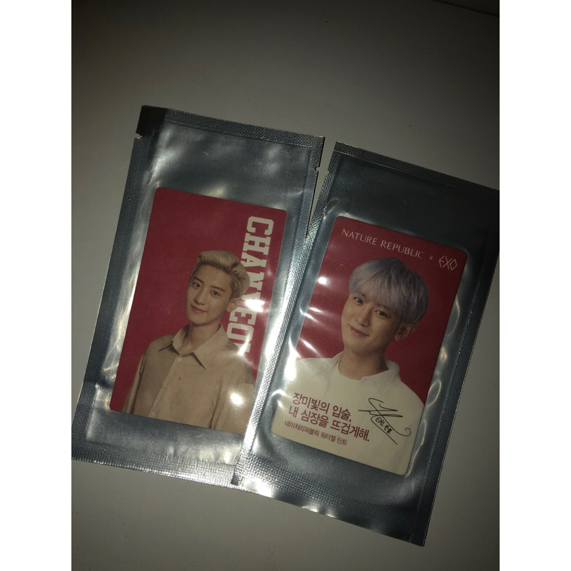 CHANYEOL PHOTOCARD EXO X NATURE REPUBLIC