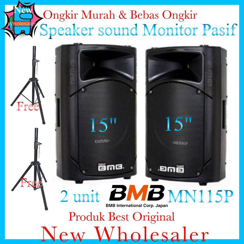 Speaker Monitor Audio BMB MN15P 2 unit Original Resmi MN 115 P pasif Sound 15 inch