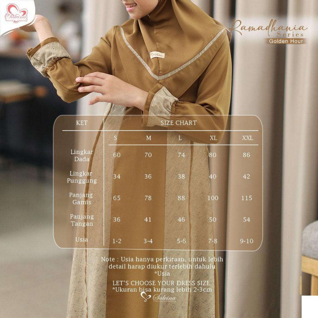 Salvina Hijab Sarimbit Ramadhania Series (Golden Hour) - Quality Premium Syar'i