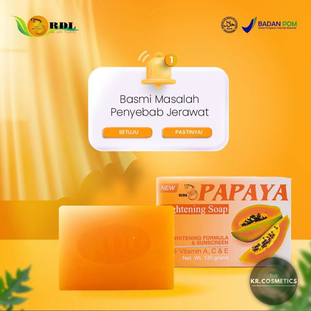 RDL brighitening soap sabun extrak papaya 135 gr