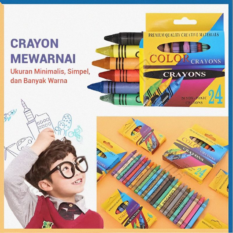 Crayon 24 Color Pensil Warna Minyak Krayon 24 warna