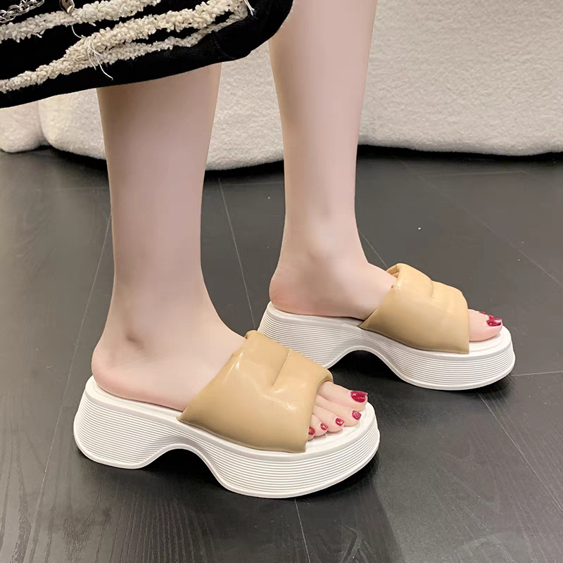 COD POS 456 Sandal Wedges Kasual Slip On Kualitas Premium Sintetis