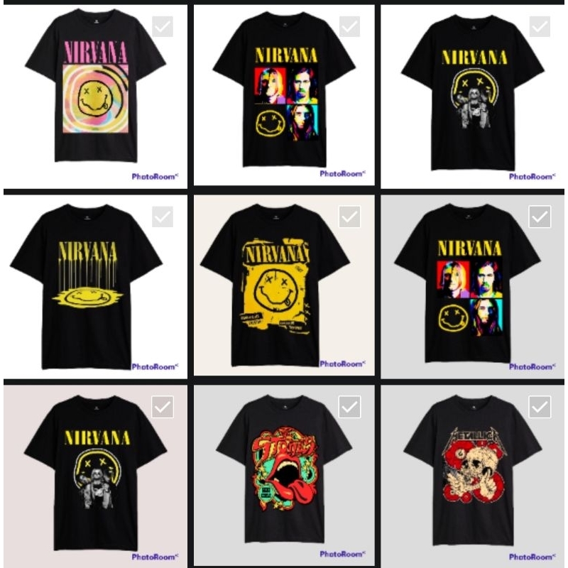TERMURAH KAOS T-SHIRT VINTAGE NIRVANA METALCA  ROLLING STONE