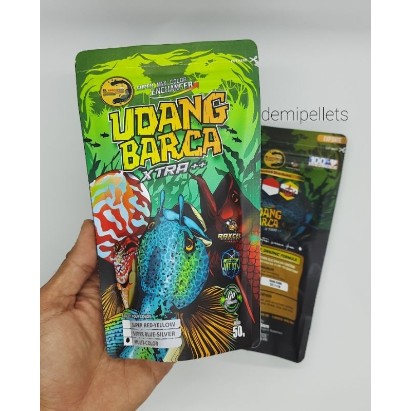 50 Gram Udang BARCA Xtra++ Multicolor/Blue-Silver/Red-Yellow