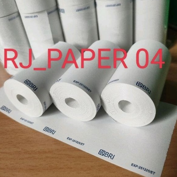 

KERTAS KASIR THERMAL ROLL CETAK EDC LOGO BANK BRI 58X33