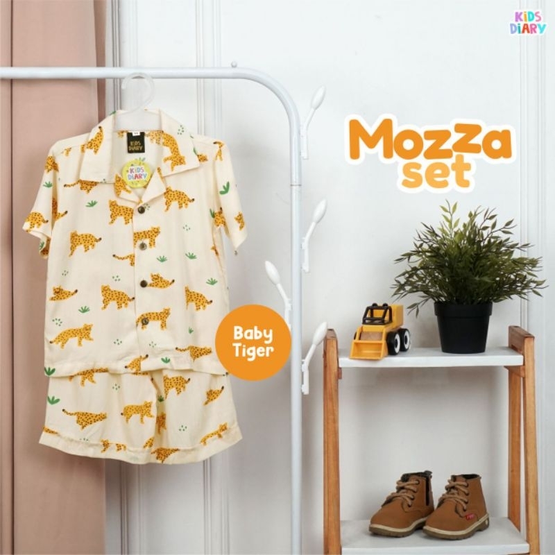 Setelan Mozza Setelan Pendek Anak Rayon Piyama Anak Cakep Usia 1-10 Tahun SML XL XXL