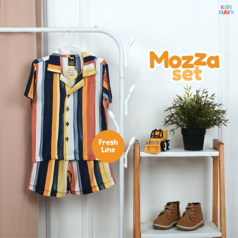 Setelan Mozza Setelan Pendek Anak Rayon Piyama Anak Cakep Usia 1-10 Tahun SML XL XXL