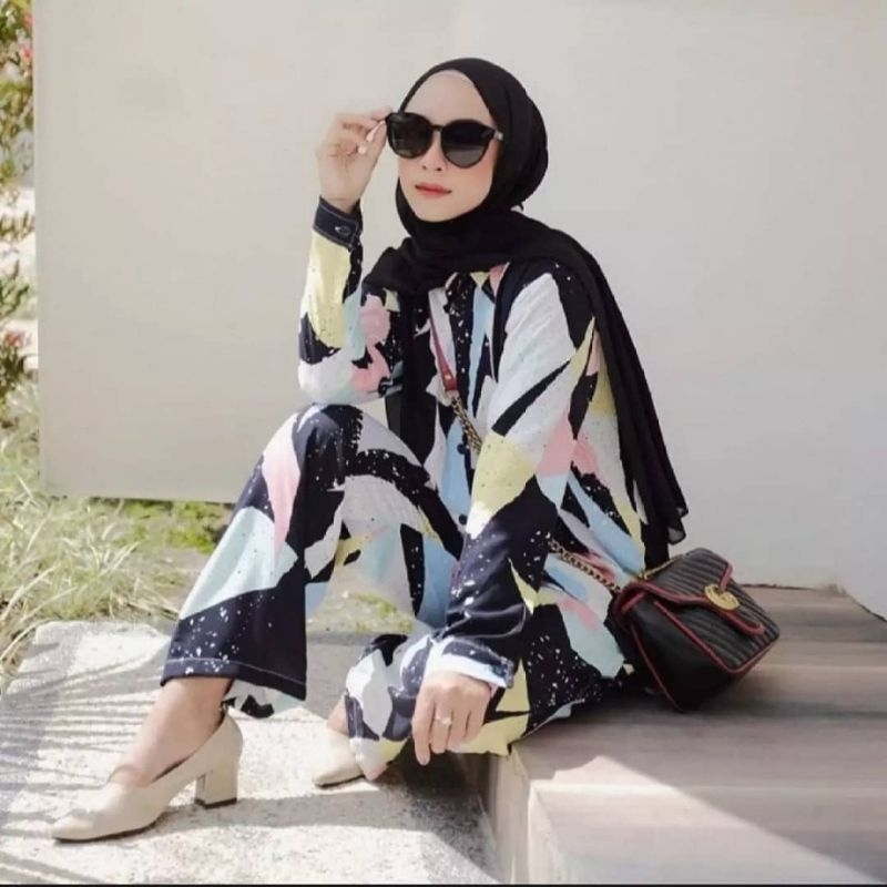 TERBARU ONE SET KEKINIAN 2023 BAJU SETELAN RAYON PREMIUM TERMURAH - DAILY SET BAJU TIDUR PAJAMAS ONE SET SETELAN RAYON VISCOSE TYE DYE MOTIF/TERLARIS ONE SET VIRAL