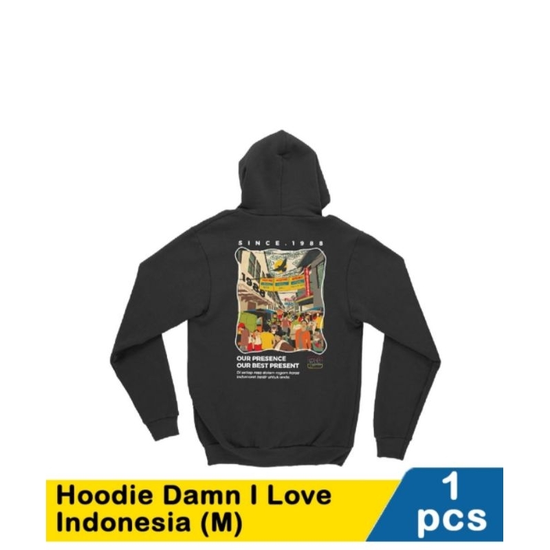 Zip Hoodie Damn I love Indonesia indomaret