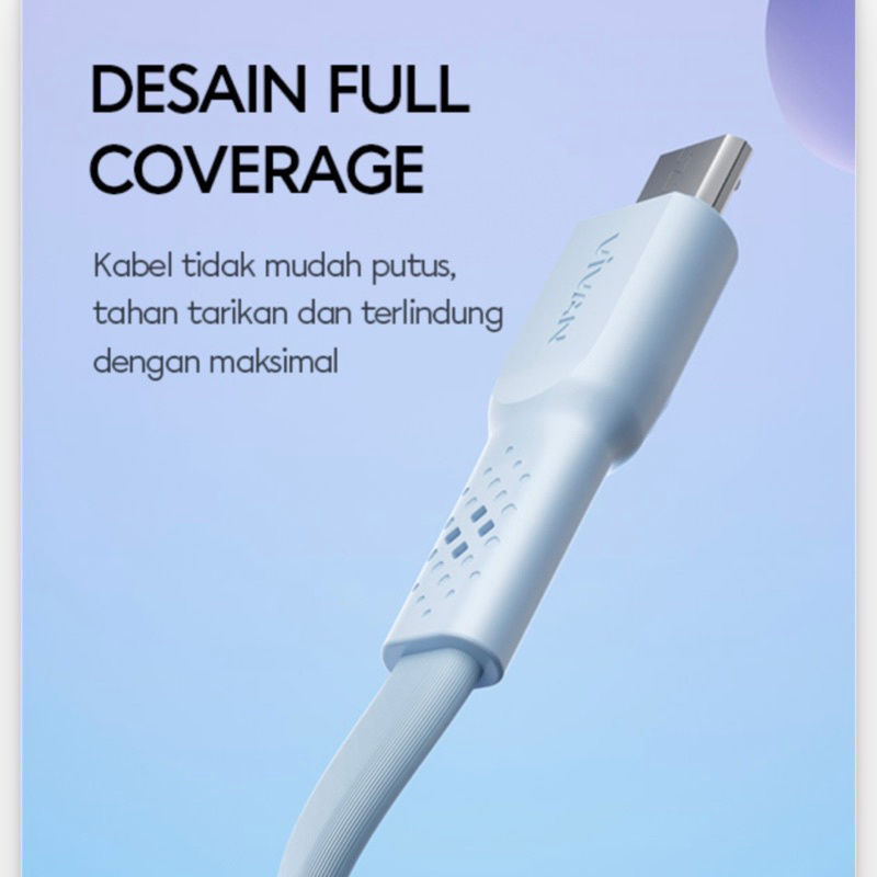 Kabel data Vivan Micro usb fast charging 2.1A
