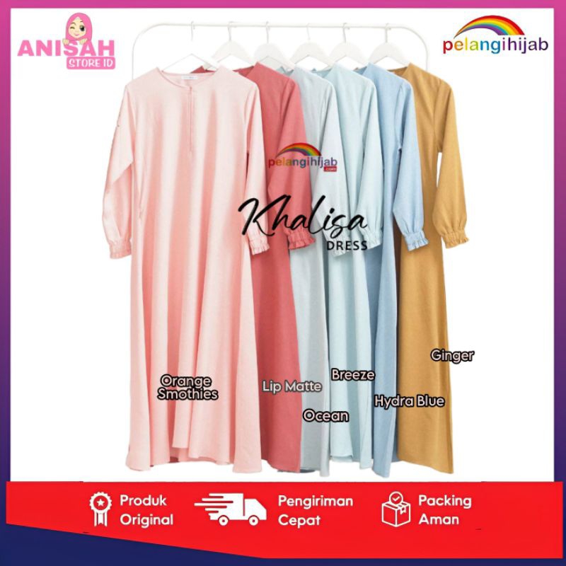 Khalisa Dress Pelangi Hijab - Gamis Wanita Dewasa