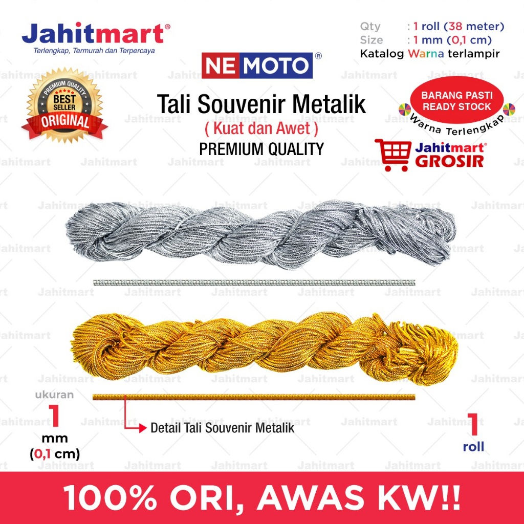 Tali Souvenir Metalik Merk NEMOTO - Roll