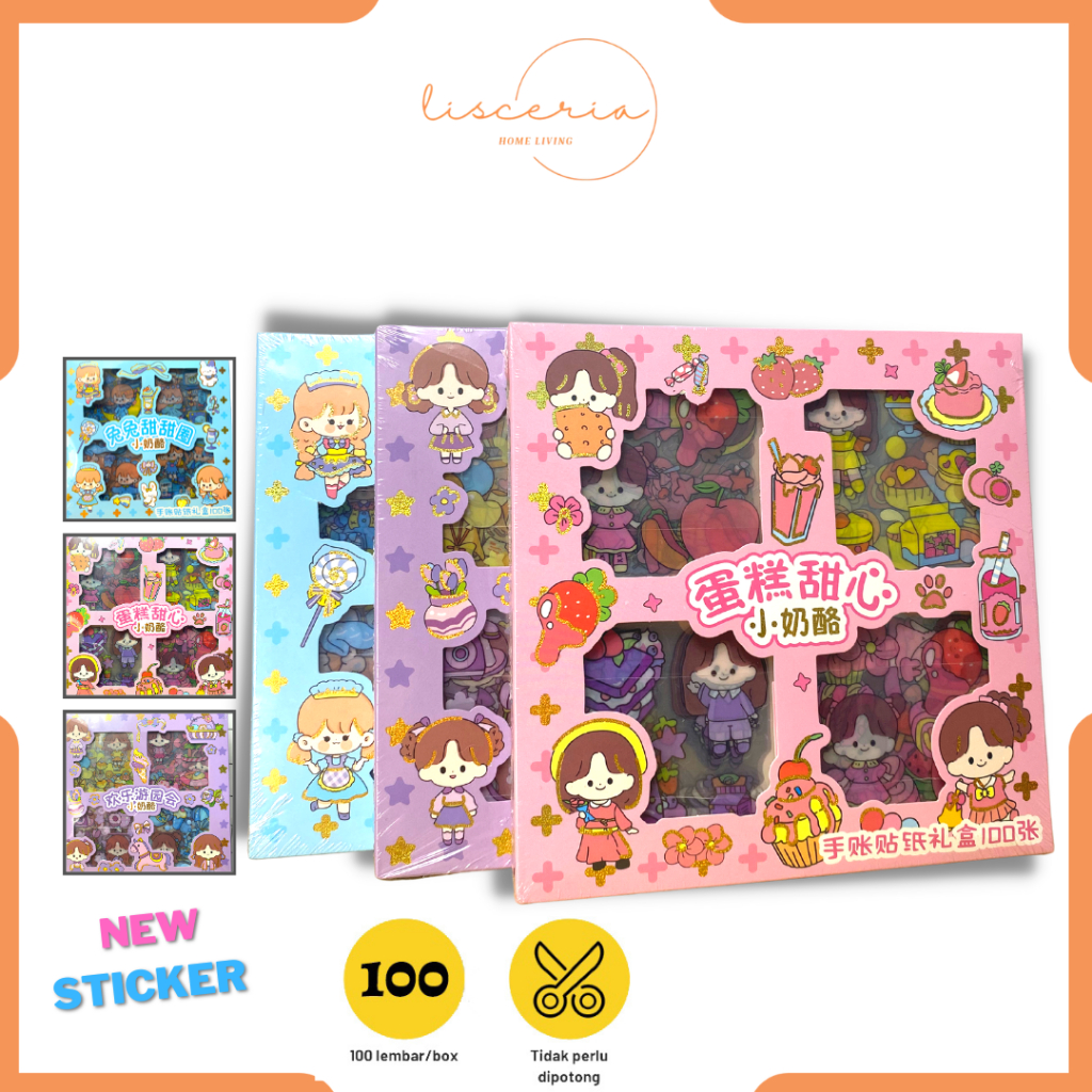 

[ LSC ] Stiker 2D 100 Lembar Stiker Motif Kartun Korea Lucu Anti Air