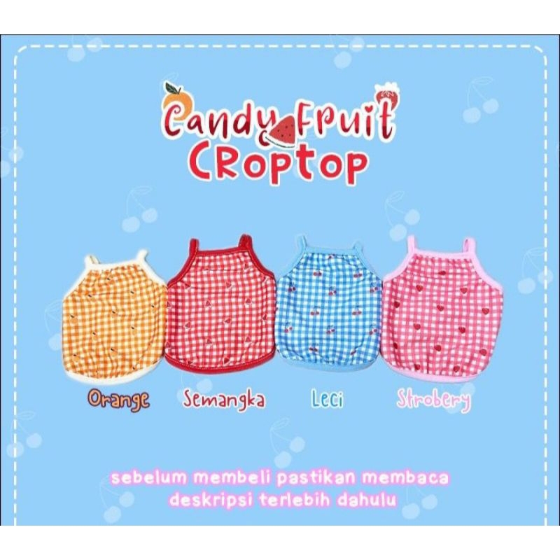 Baju Kucing Anjing Candy Fruit Croptop