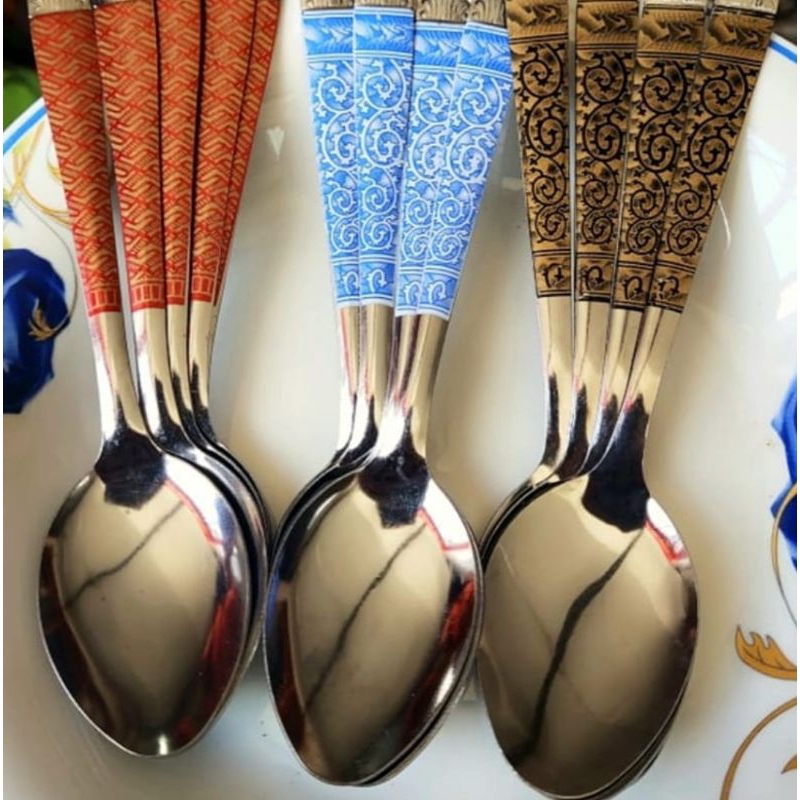 SENDOK MAKAN MOTIF BATIK/SENDOK MAKAN TEBAL