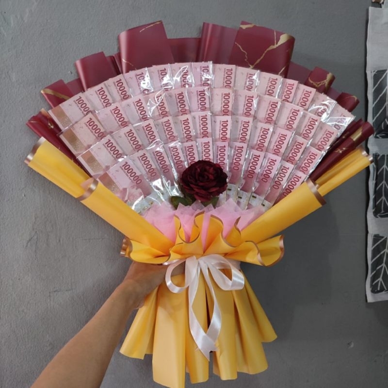 Buket bouquet wisuda pernikahan ulang tahun dan acara besar bisa request warna dan tambah kartu ucapan