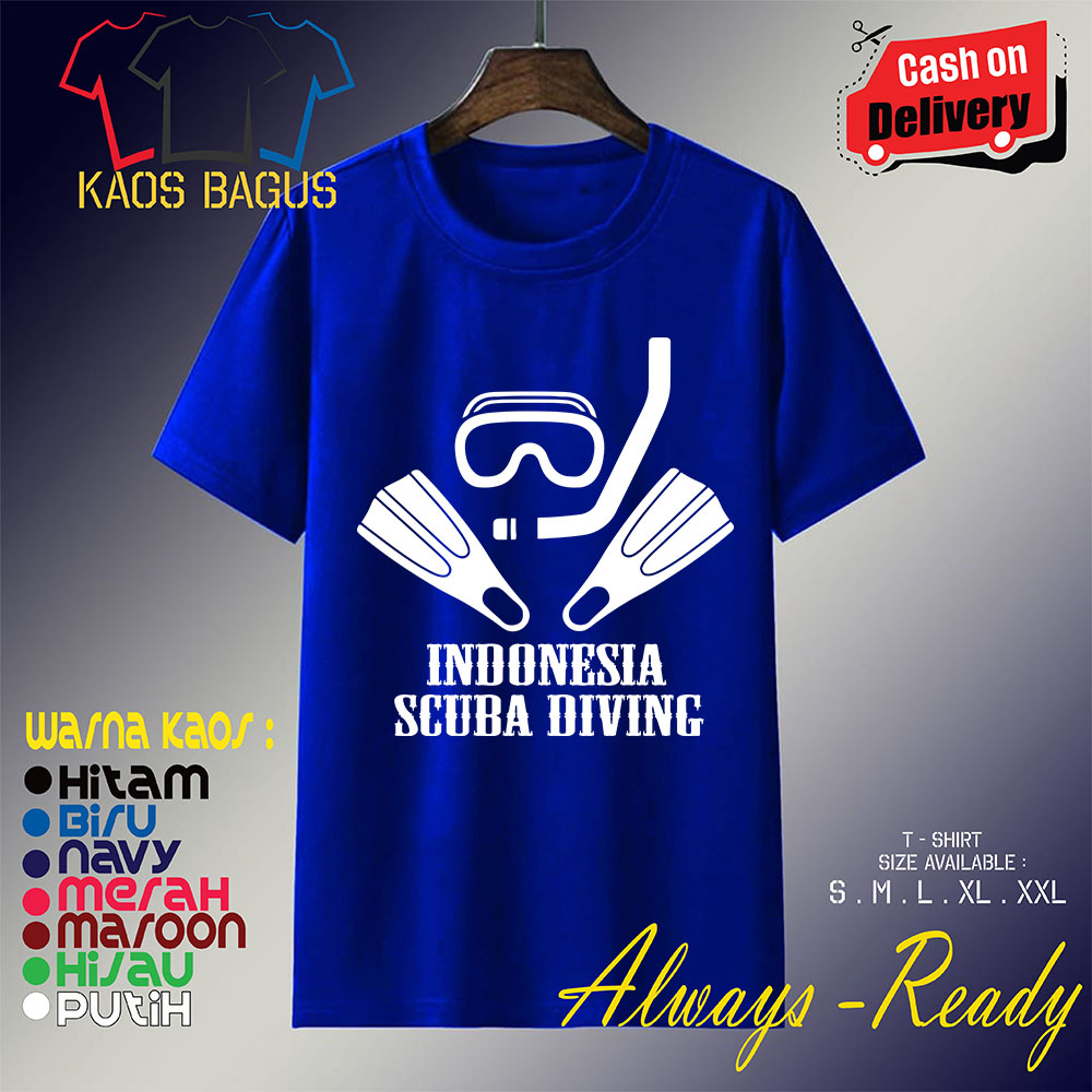 Kaos Baju Indonesia Scuba Diving - Kaos T shirt Pria Keren