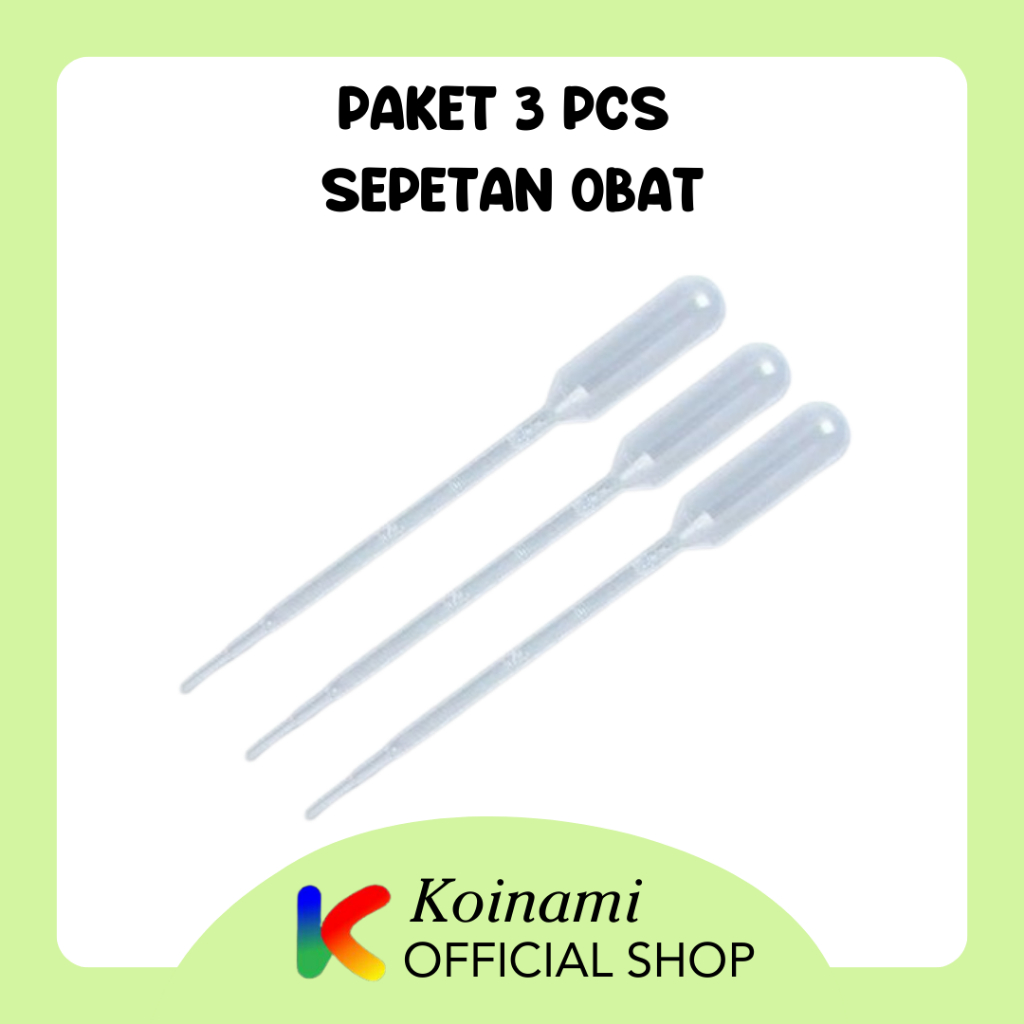 PAKET 3 PCS Sepetan obat / spuit obat 3 ml  / pipet 3 ml