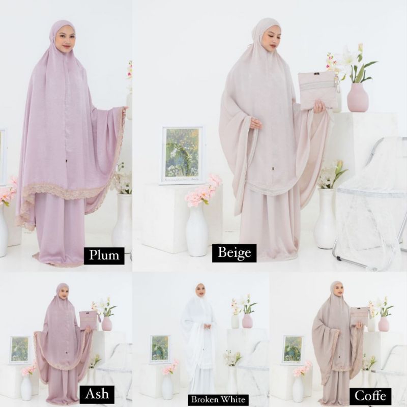 Mukena Armii | Mukena Santorini Silk | Mukena Sutera