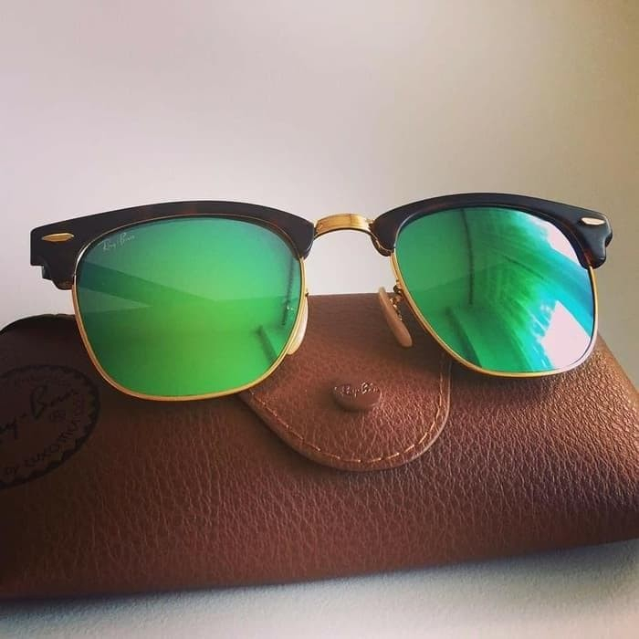 Kacamata rayban original - rayban clubmaster rb3016 1145/19 green