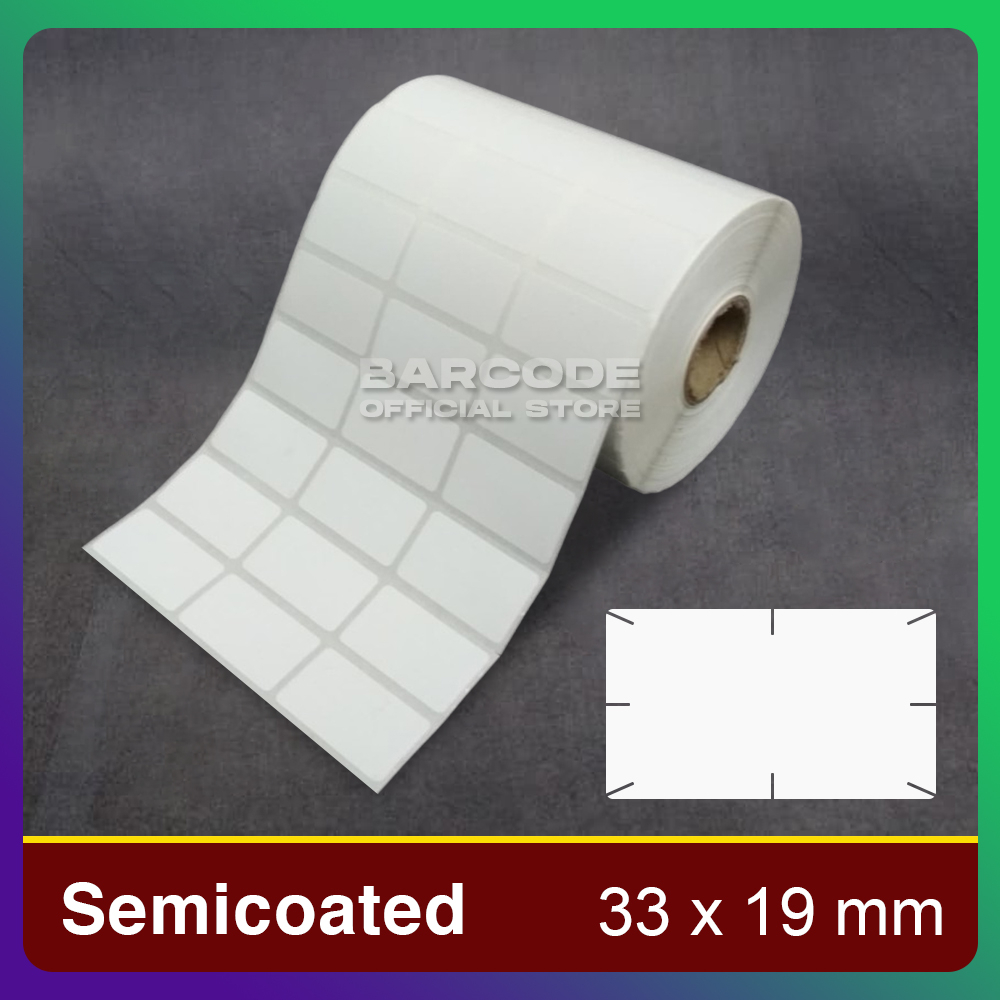 

Label Barcode Semicoated 33 x 19 mm Kertas Stiker Cacah 33x19 3 Line