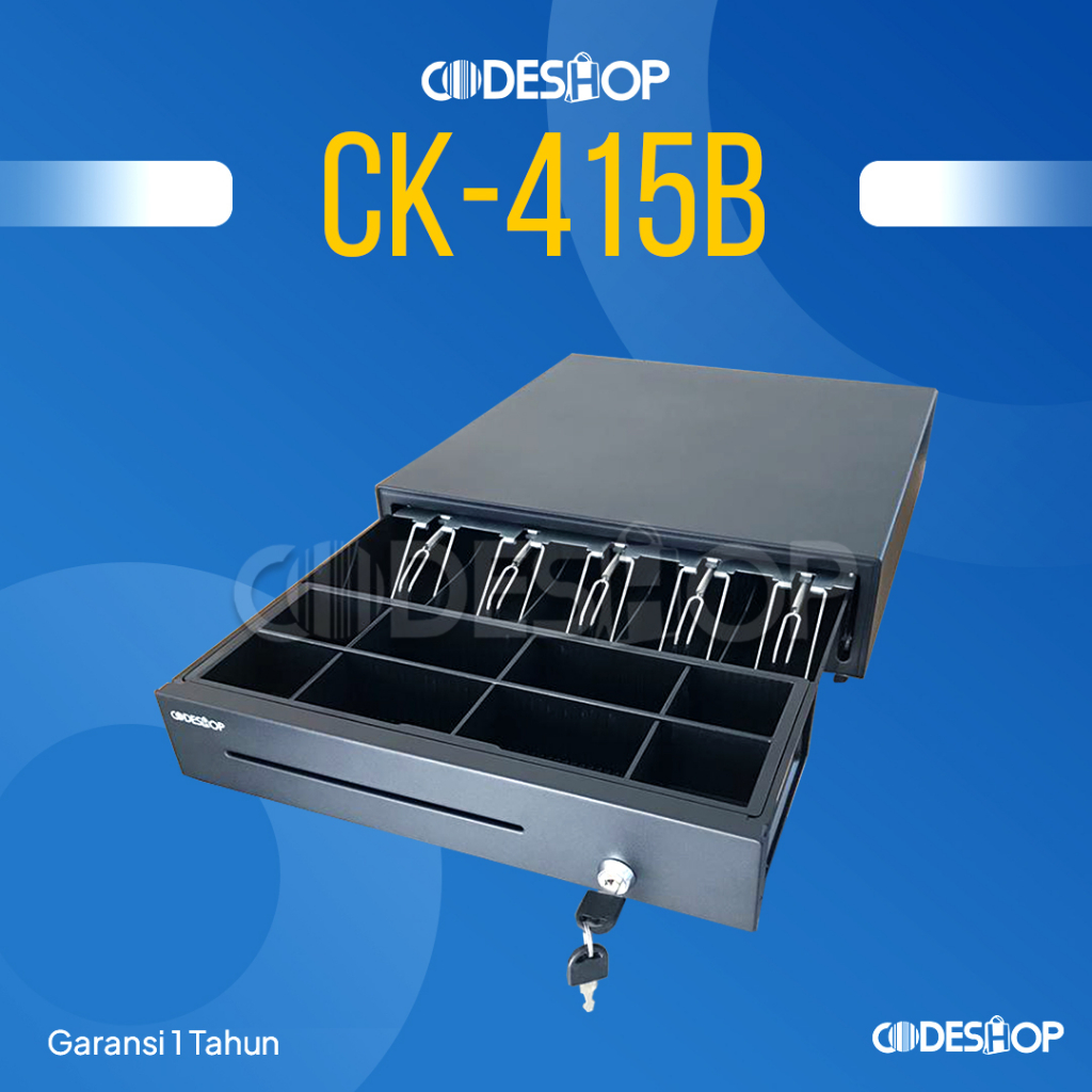 Laci Kasir Besar Codeshop CK415  5 Slot Kertas 8 Slot Koin CK 415