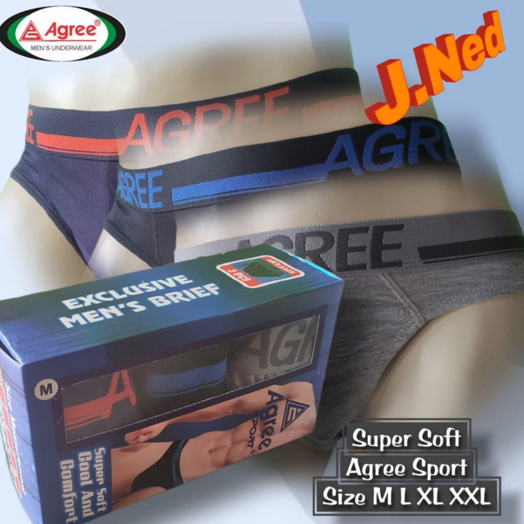 J494 -  ( 1 PCS ) CELANA DALAM PRIA AGREE SIZE M - XXL