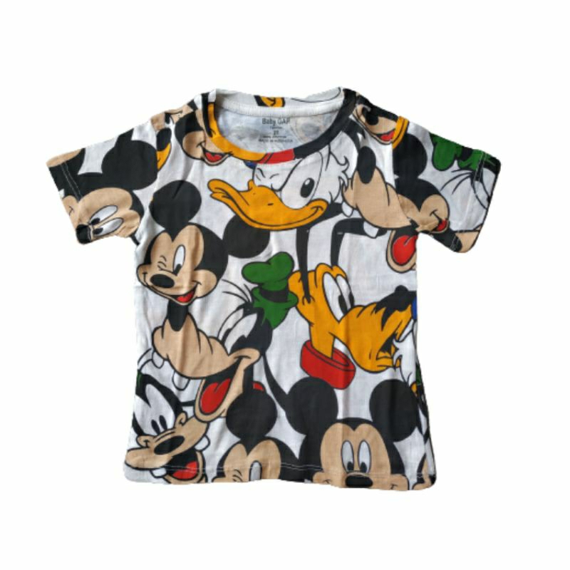 Kaos Anak Unisex Full Print Donald Mickey Baby GAP (CMT)