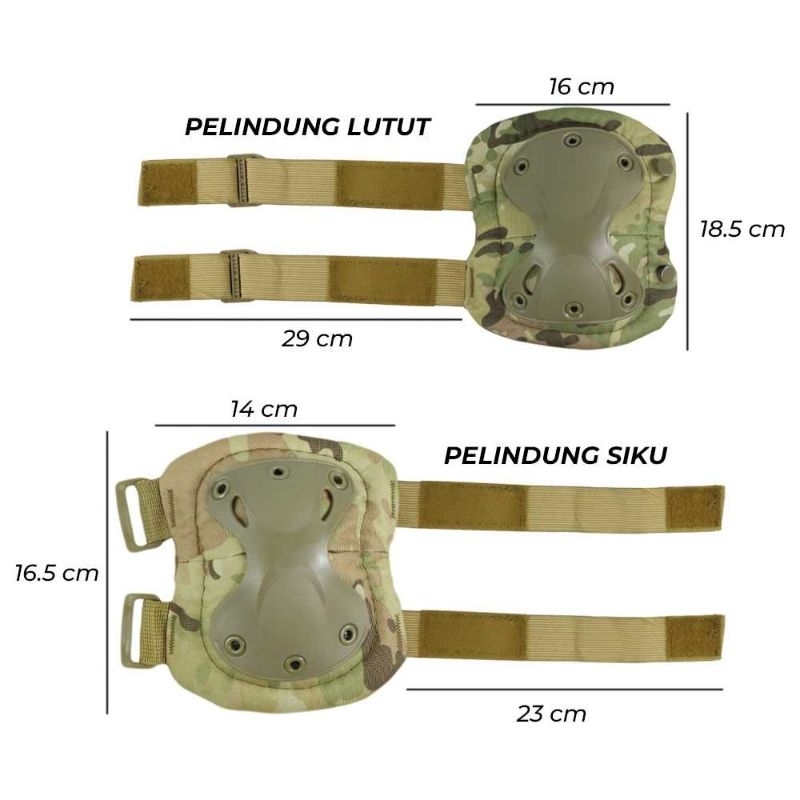 Centechia Camouflage Pelindung Lutut Siku Knee Elbow Pads Training Sport - CT20