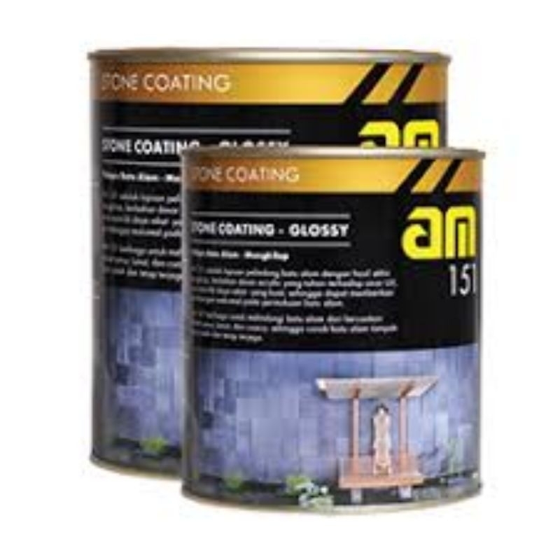 CAT BATU ALAM 1 LITER AM 151 GLOSSY , AM 152 NATURAL , AM 153 HITAM