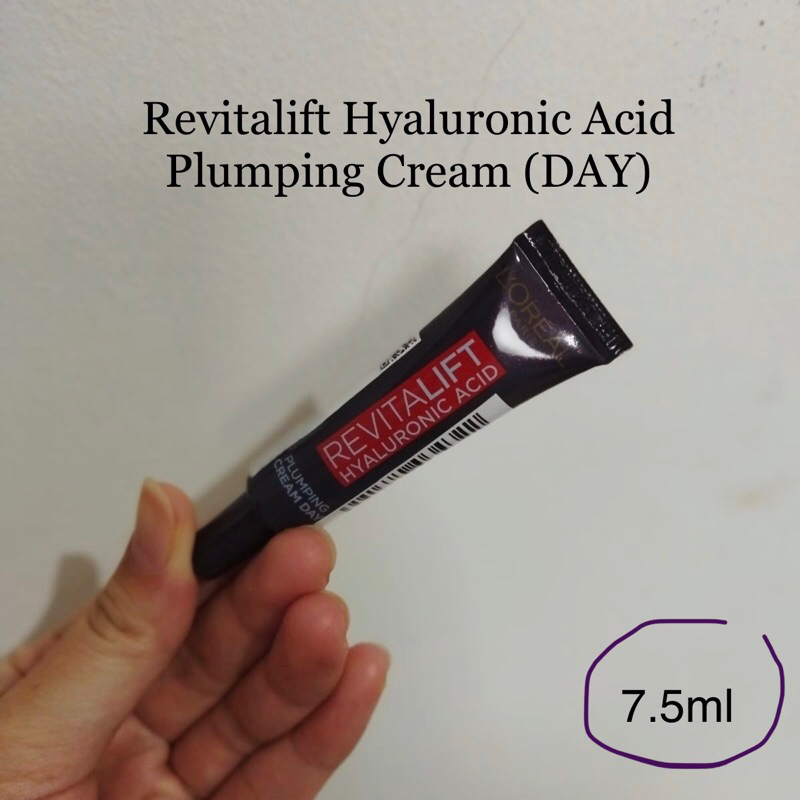 Loreal Revitalift Hyaluronic Acid Plumping Cream DAY 7.5ml / Cream Siang untuk melembabkan dan samaran garis halus