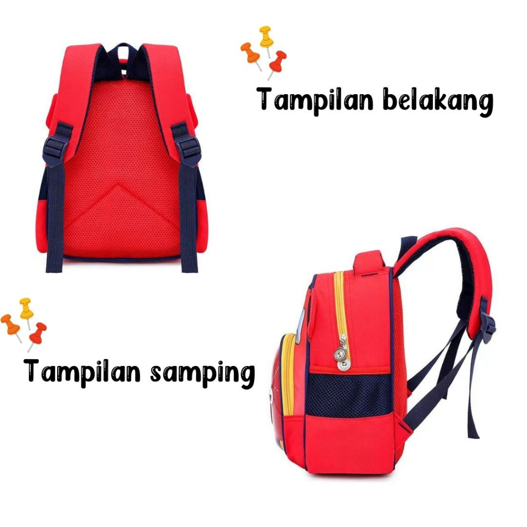 [MONA] Tas Ransel Anak Sekolah Karakter Imut dan Lucu Timbul 6D Buat Paud Sampai TK Kualitas Import Premium -M0233