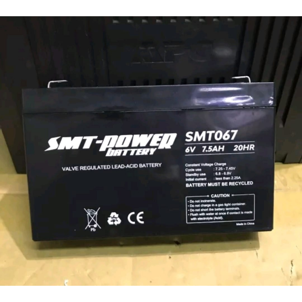 aki mobil mainan pliko pmb SMT 6V 7AH SMT-POWER 6V 7,5AH 6V 7AH AKI MOBILAN MAINAN baterai MOTOR REM