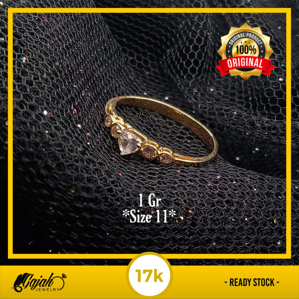 Cincin Emas 17K - 1 Gr Kadar 750 - 4682