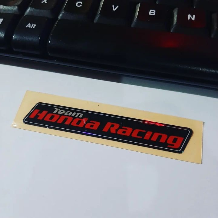 Sticker Timbul Resin TEAM HONDA RACING Stiker Logo Lycal 3D Kecil